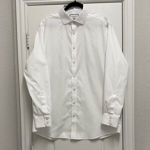Charles Tyrwhitt White Non-Iron Dress Shirt Slim Fit 17/35